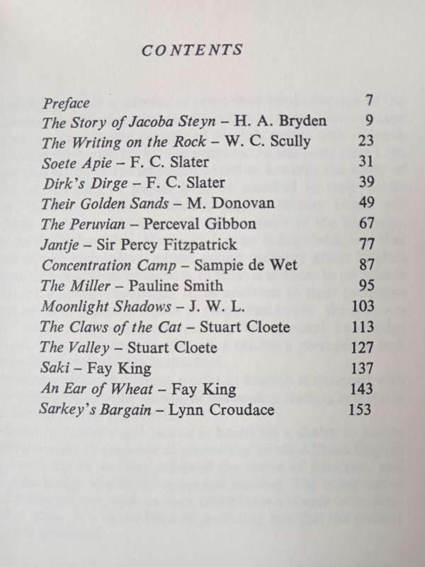 African Short Stories A Anthology from South Africa's past Selected by Professor J W Loubser