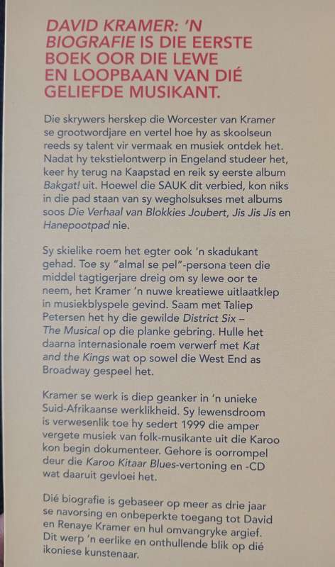 David Kramer ń Biografie by Mathilda Slabbert & Dawid de Villiers