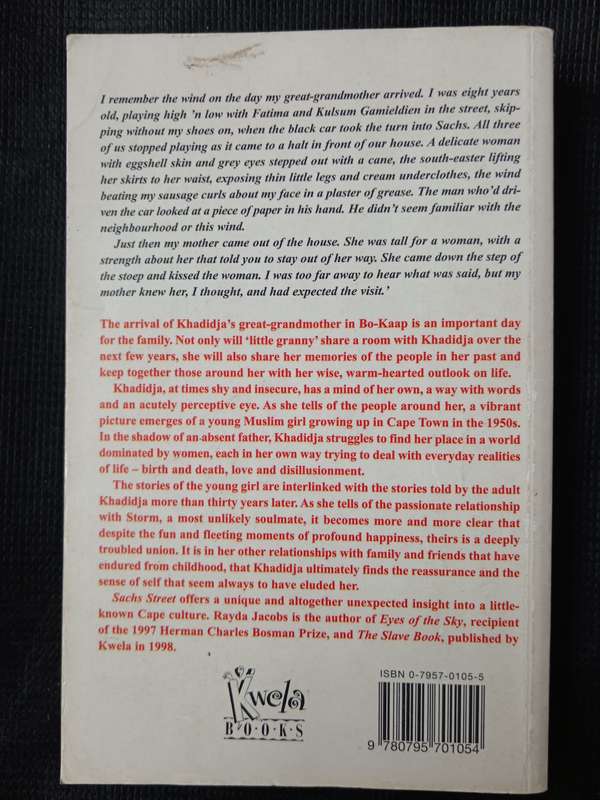 Sachs Street by Rayda Jacobs