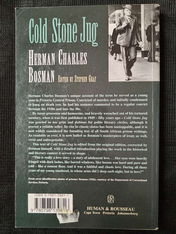 Cold Stone Jug Herman Charles Bosman Edited by Stephen Gray