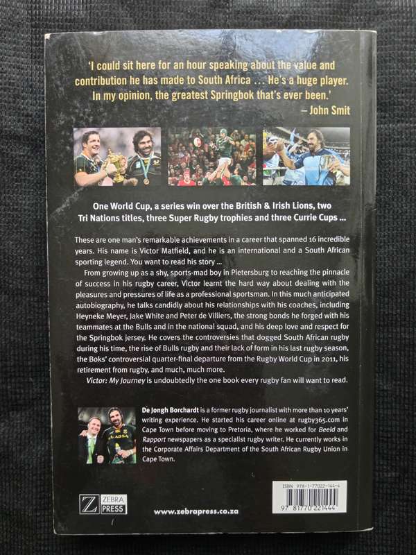 Victor My Journey by Victor Matfield with De Jongh Borchardt