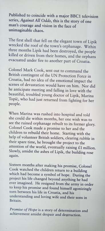Promise of Hope by Colonel Mark Cook Forward by Martin Bell