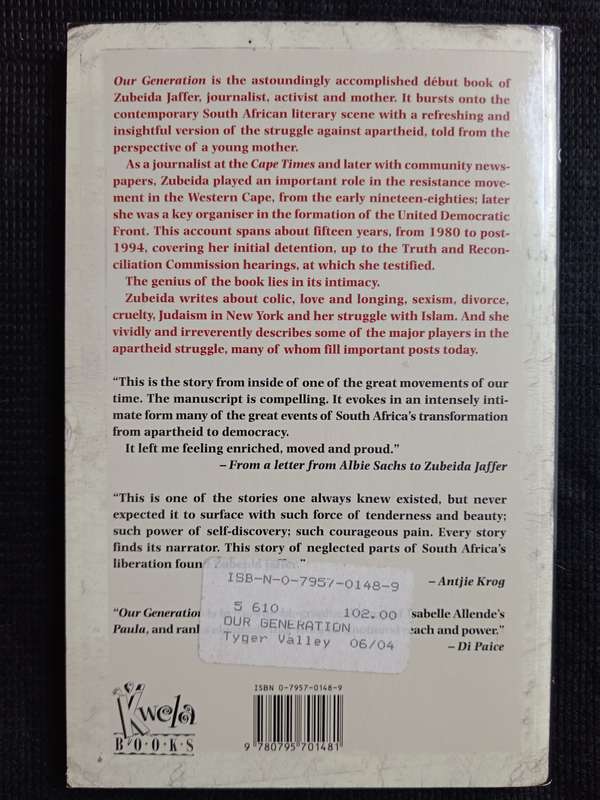 Our Generation by Zubeida Jaffer