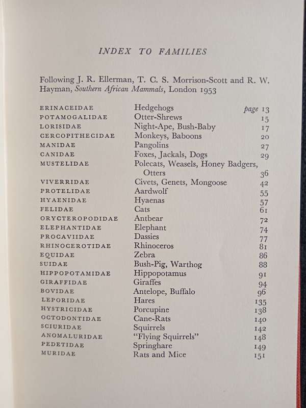 The mammals of Rhodesia, Zambia & Malawi by Reay H N Smithers