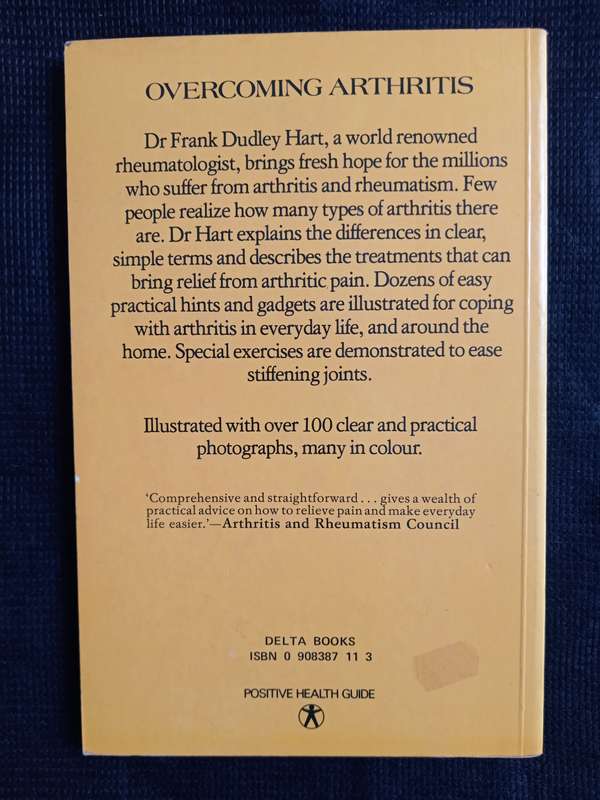 Overcoming Arthritis by Dr Frank Dudley Hart