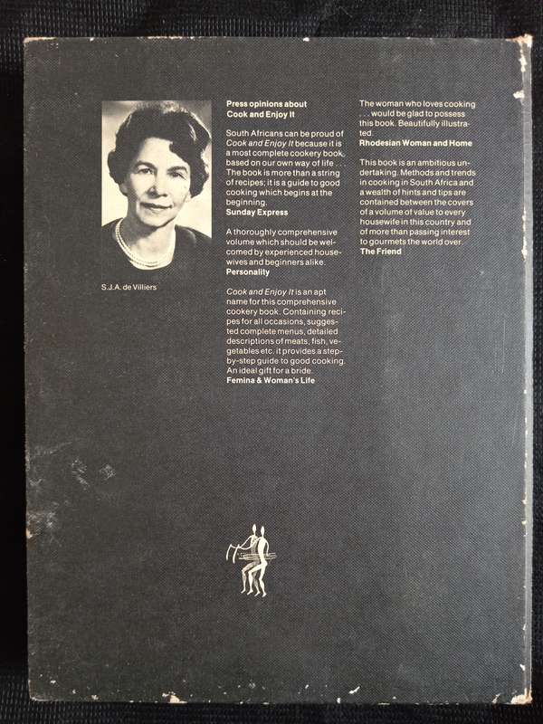 Cook and Enjoy it South African Cookery manual by S J A de Villiers
