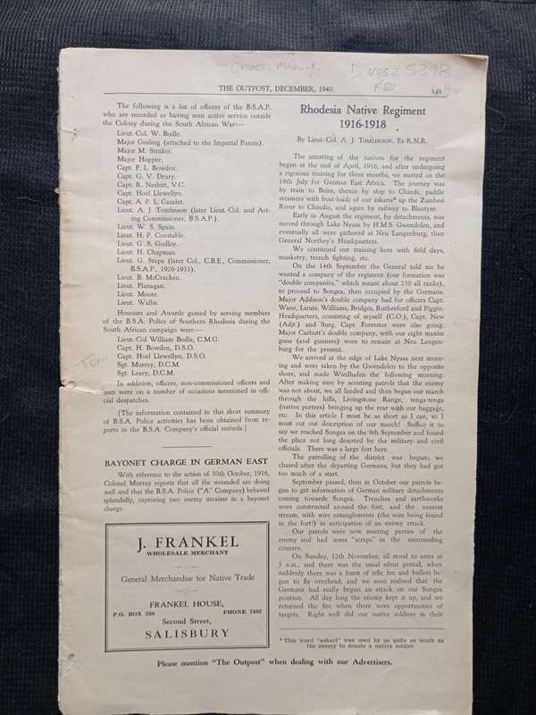 The Outpost December 1940