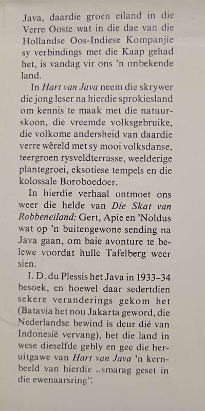 Hart van Java by I D du Plessis