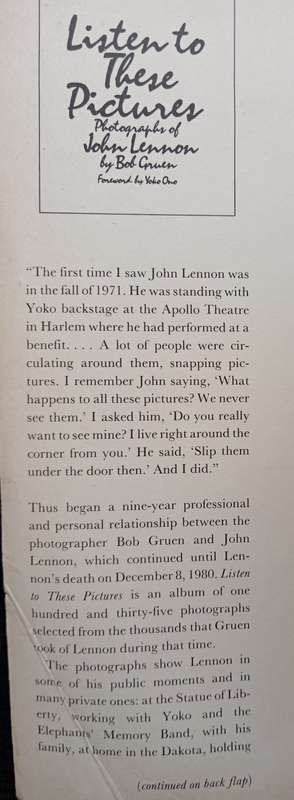 Listen to These Pictures Photographs of John Lennon by Bob Gruen