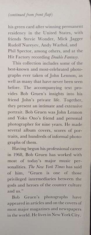 Listen to These Pictures Photographs of John Lennon by Bob Gruen