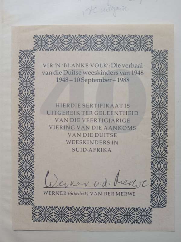 Die Verhaal van die Duitse weeskinders van 1948 by Werner van der Merwe