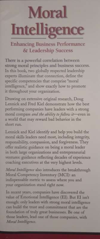 Moral Intelligence by Doug Lennick & Fred Kiel
