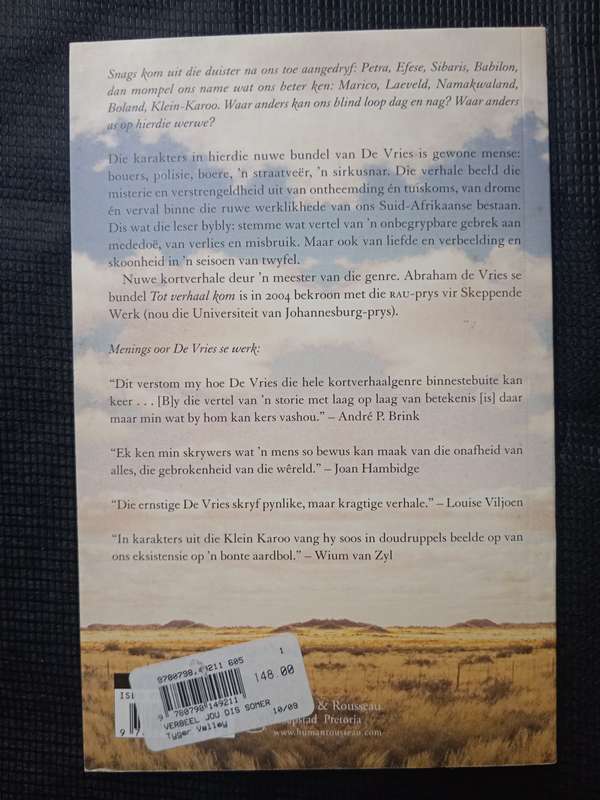Verbeel jou dis somer by Abraham H de Vries