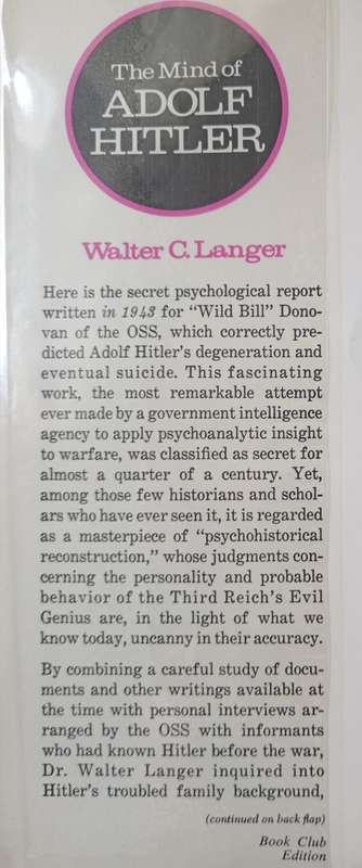 The Mind of Adolf Hitler by Walter C Langer