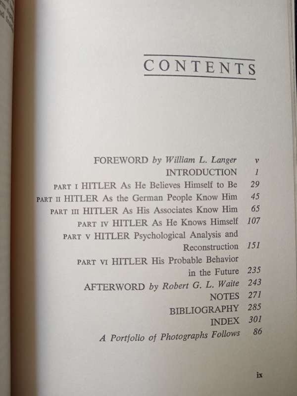The Mind of Adolf Hitler by Walter C Langer