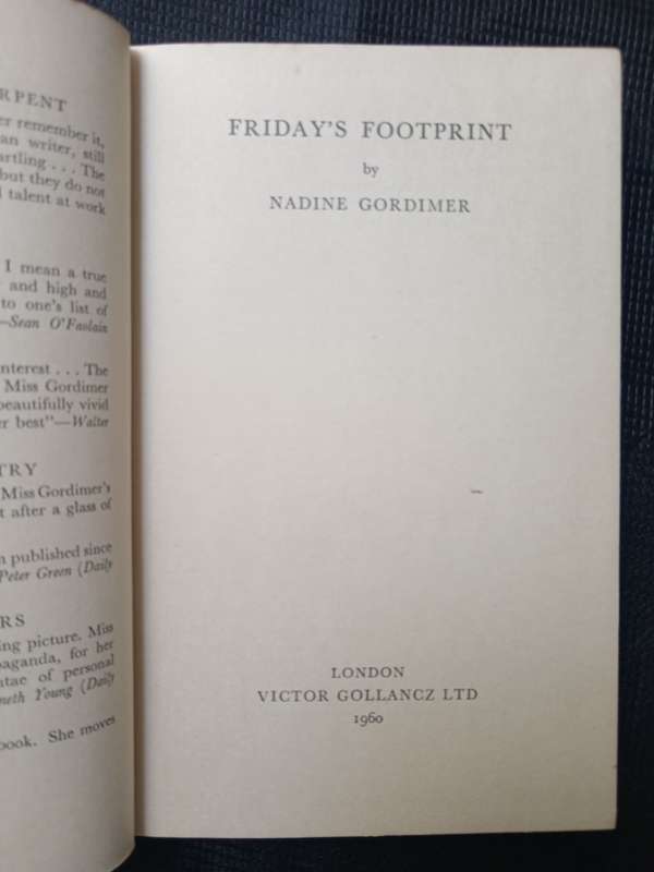 Friday's Footprint by Nadine Gordimer