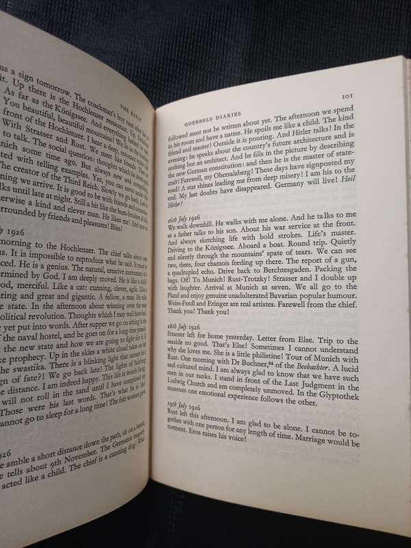 The Early Goebbels Diaries with a Preface by Alan Bullock Edited by Helmut Heiber