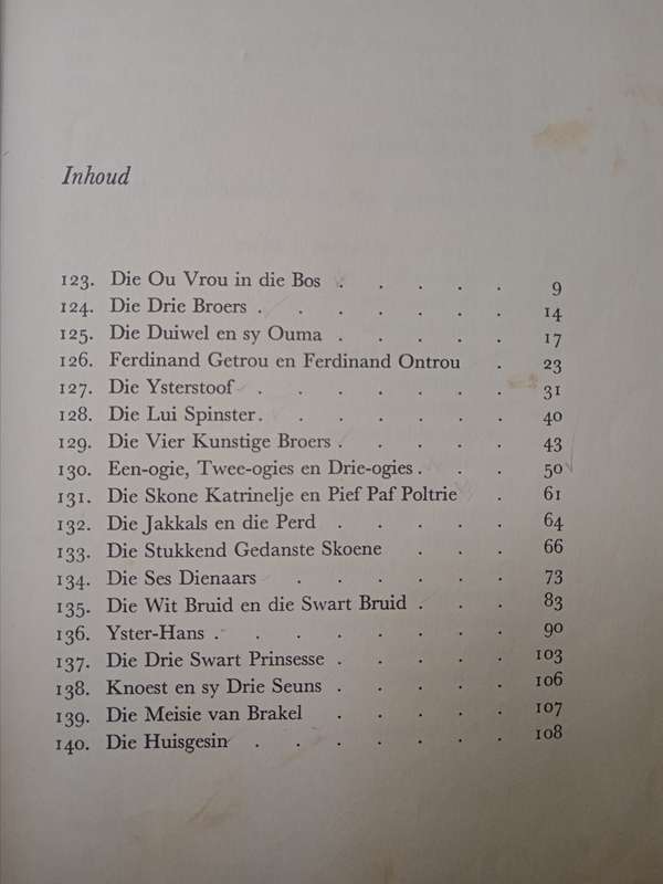 Die Sprokies van Grimm by the brothers Grim Translated by Helen de Villiers