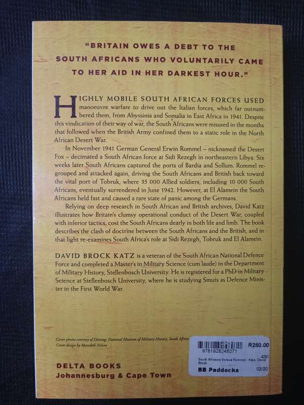 South Africans versus Rommel by David Brock Katz