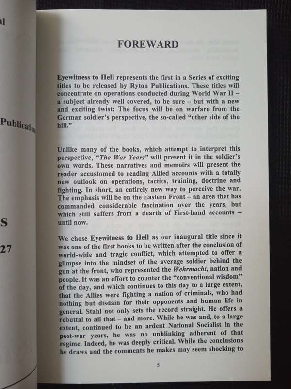Eyewitness to Hell with the Waffen-SS on the Eastern Front in WW2 by Eric Stahl