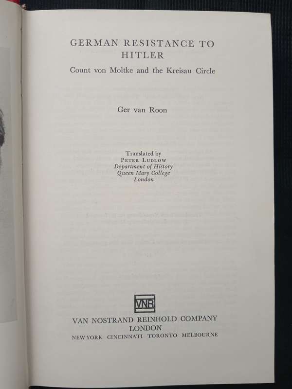 German Resistance to Hitler by Get van Roon