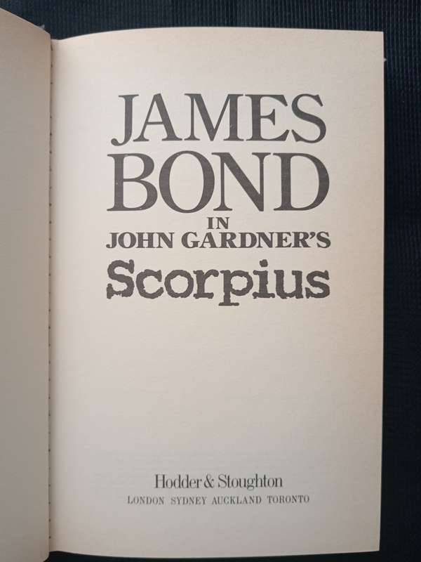 James Bond in John Gardner's Scorpius