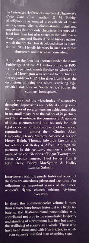 Fairbridge Arderne & Lawton by R M MacSymon