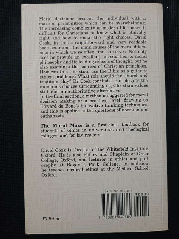 The Moral Maze by David Cook