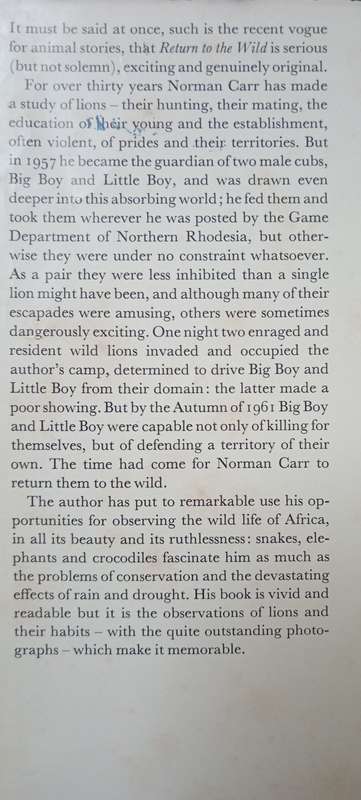 Return to the Wild by Norman Carr