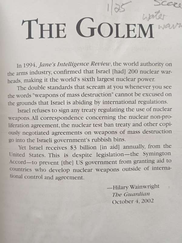 The Golem Israel's Nuclear Hell Bomb & the Road to Global Armageddon by Michael Collins Piper