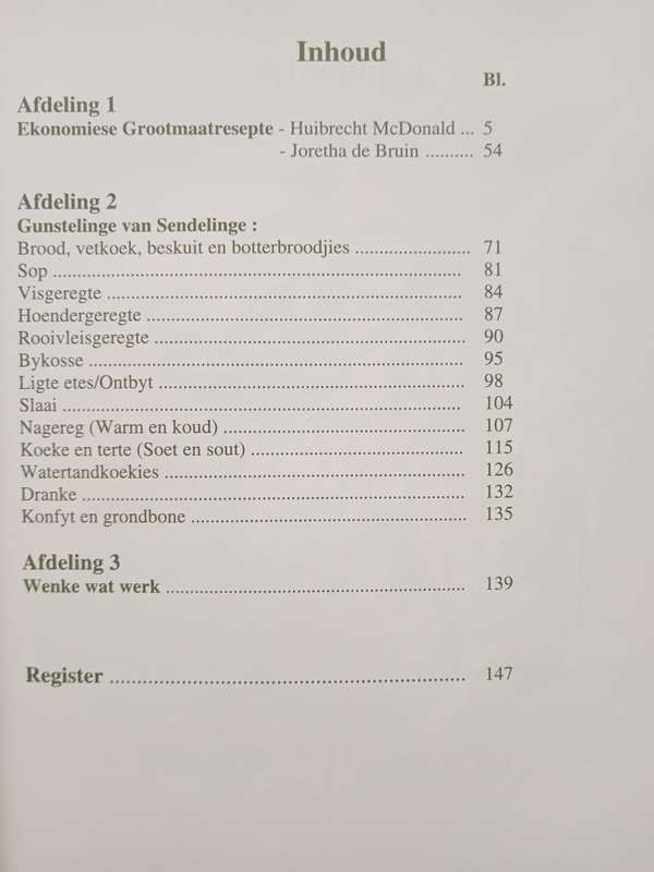 Sendelinge se Gunstelinge Staatmakerresepte