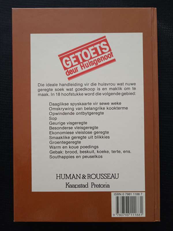 Huisgenoot se Wenresepte 1 by Annette Human