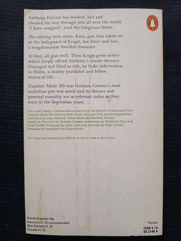 England Made Me by Graham Greene