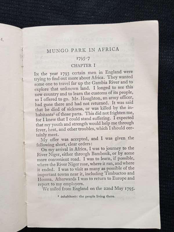 Mungo Park in Africa 1795-7 Retold by F M Urling Smith & L W Faucett