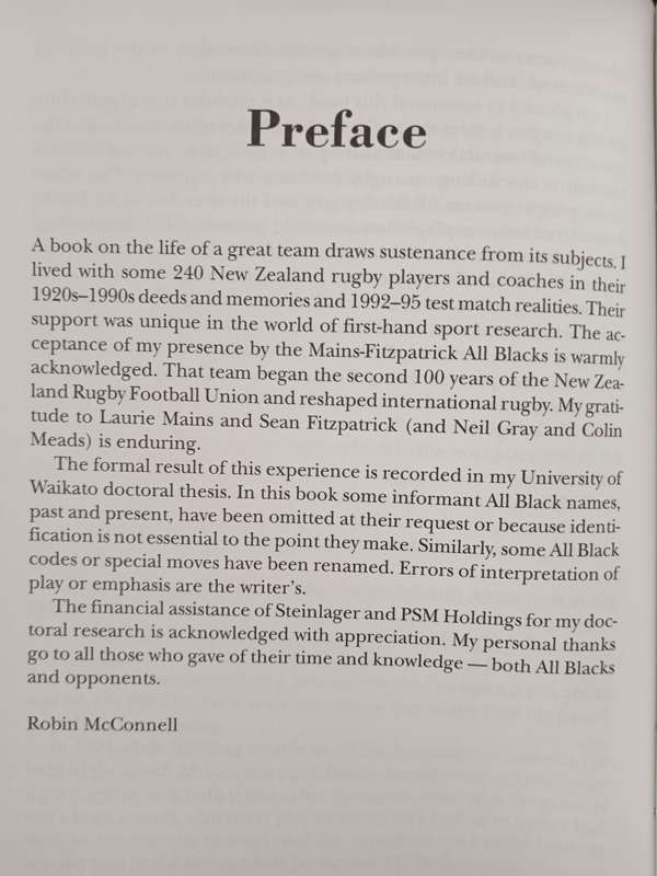 Inside the All Blacks by Robin McConnell Forward by Colin Meads