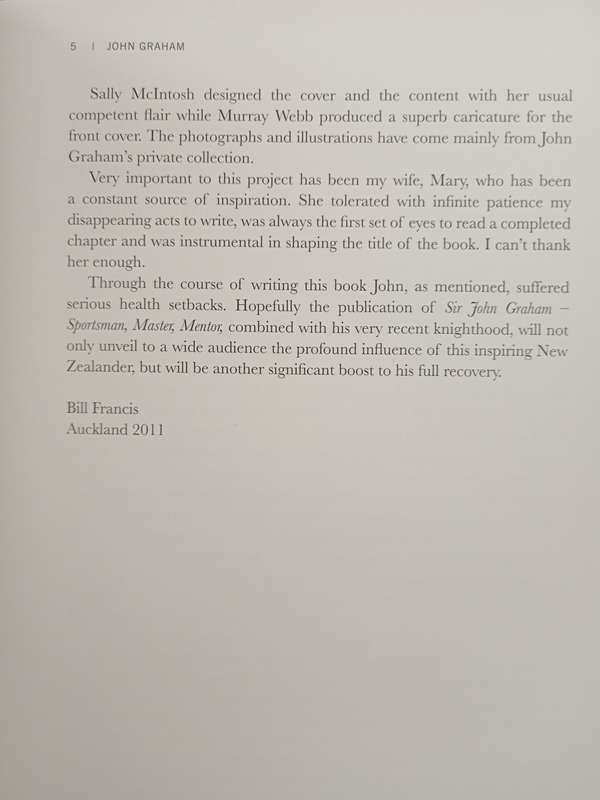 Sir John Graham Sportsman Master Mentor by Bill Francis
