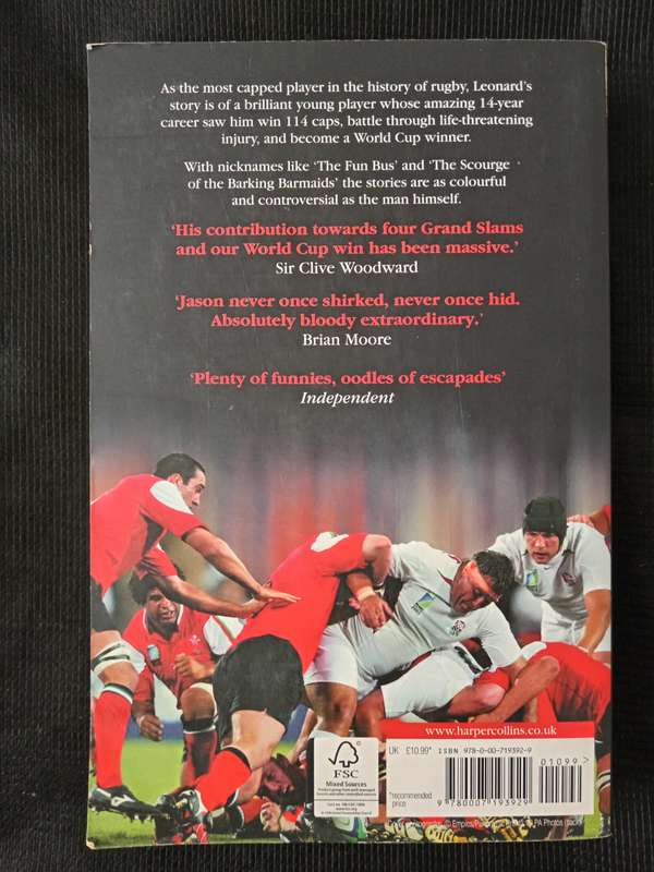 Jason Leonard The Autobiography of a Rugby Legend with Alison Kervin