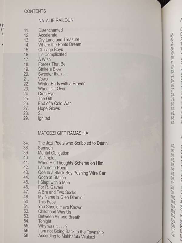 Sections of Six Contemporary South African Poetry Edited by Allan Kolski Horwitz