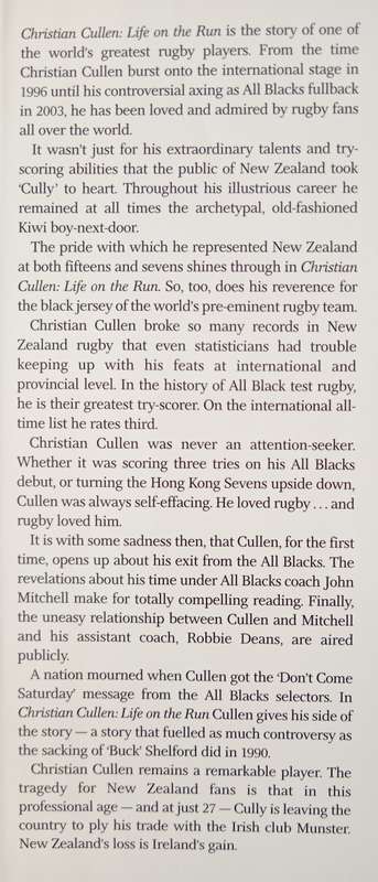 Christian Cullen Life on the Run by John Matheson