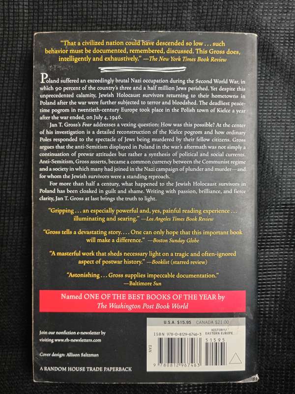 Fear Anti-Semitism in Poland after Auschwitz by Jan T Gross