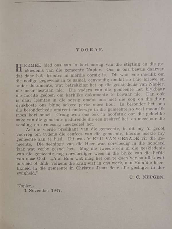 Eeufees Napier 1848-1948