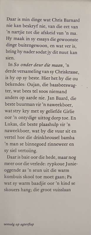 So Onder Deur die Maan by Chris Barnard