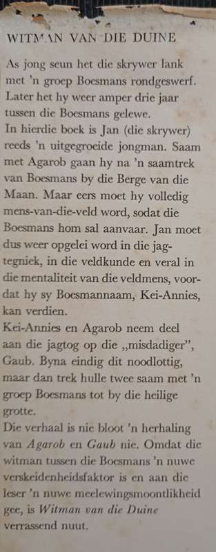Witman van die Duine by Jan J van der Post