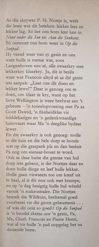 Op Die Sonpad by P H Nortje