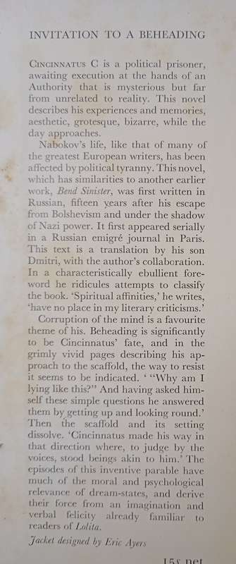 Invitation to a Beheading by Vladimir Nabokov