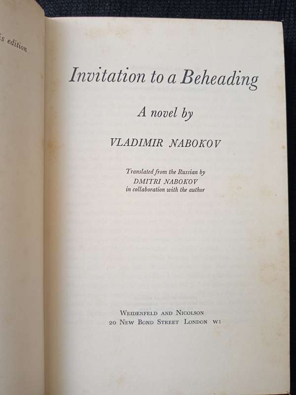Invitation to a Beheading by Vladimir Nabokov