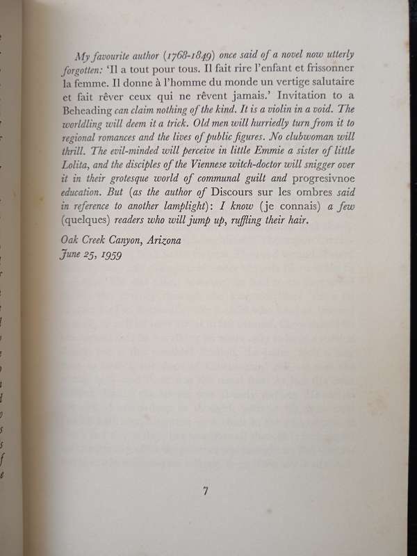 Invitation to a Beheading by Vladimir Nabokov
