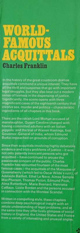 World-Famous Acquittals by Charles Franklin