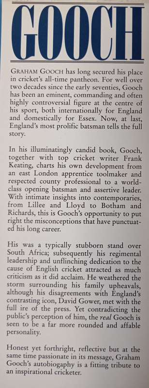 Gooch My Autobiography by Graham Gooch & Frank Keating
