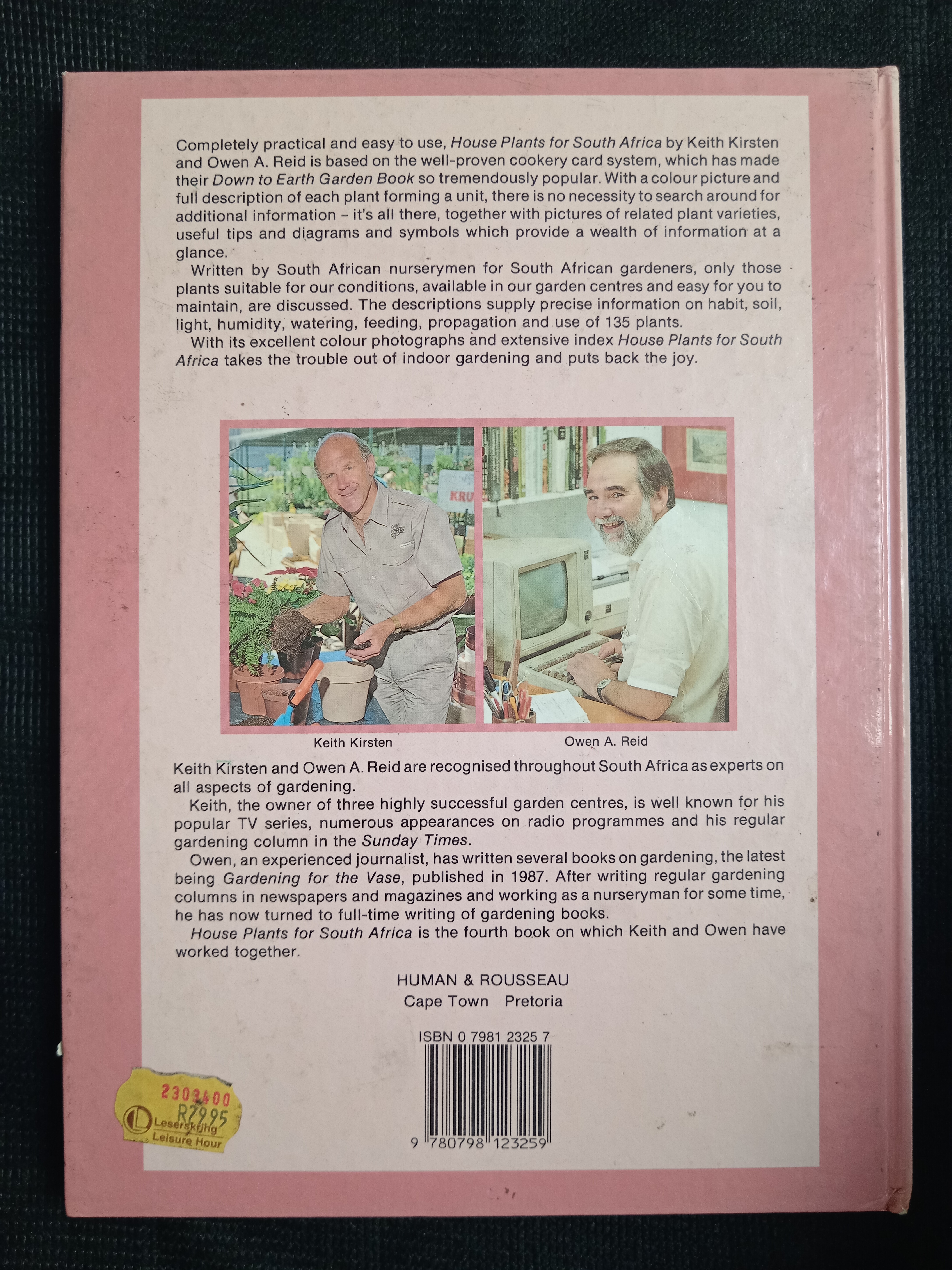 House Plants for South Africa by Keith Kirsten & Owen A Reid